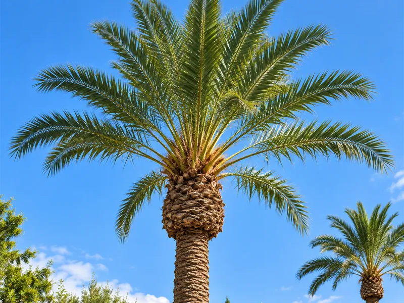 Palmera podada por la empresa de jardineros Javort en Sevilla