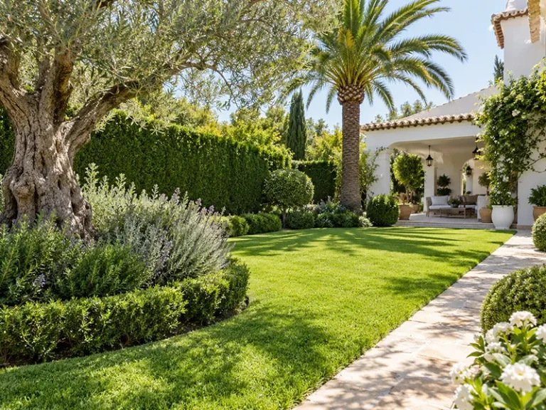 Mantenimiento de jardines en Los Palacios y Villafranca — jardín cuidado tras una visita de mantenimiento