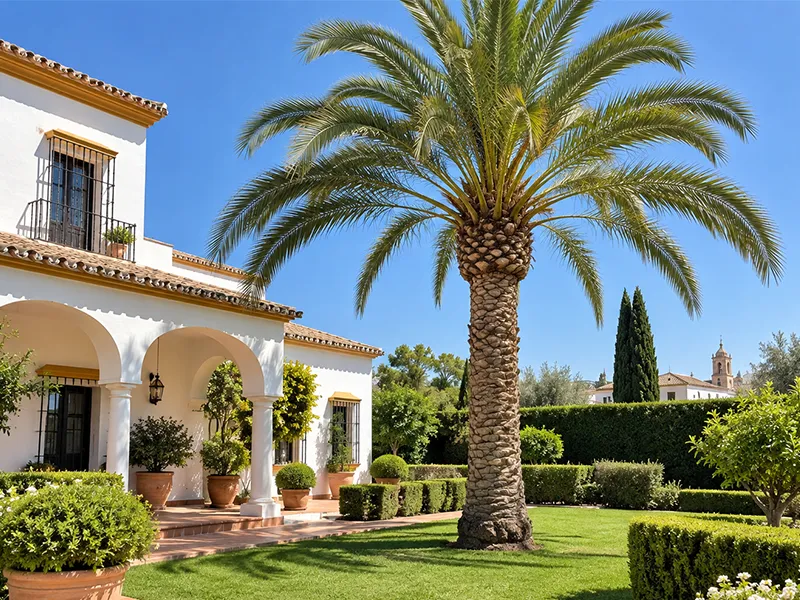 Resultado de tala y poda de palmeras en Utrera, Sevilla